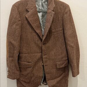 Vintage Kaiser Brown Herringbone Wool Blazer